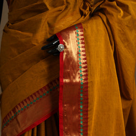 Brown - kandangi chettinad cotton saree with border 36