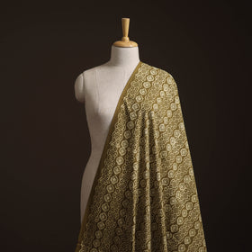 Yellow - Bagru Dabu Hand Block Print Natural Dyed Cotton Fabric 52