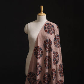 Natural Dyed Ajrakh Hand Block Print Cotton Hakoba Fabric 91