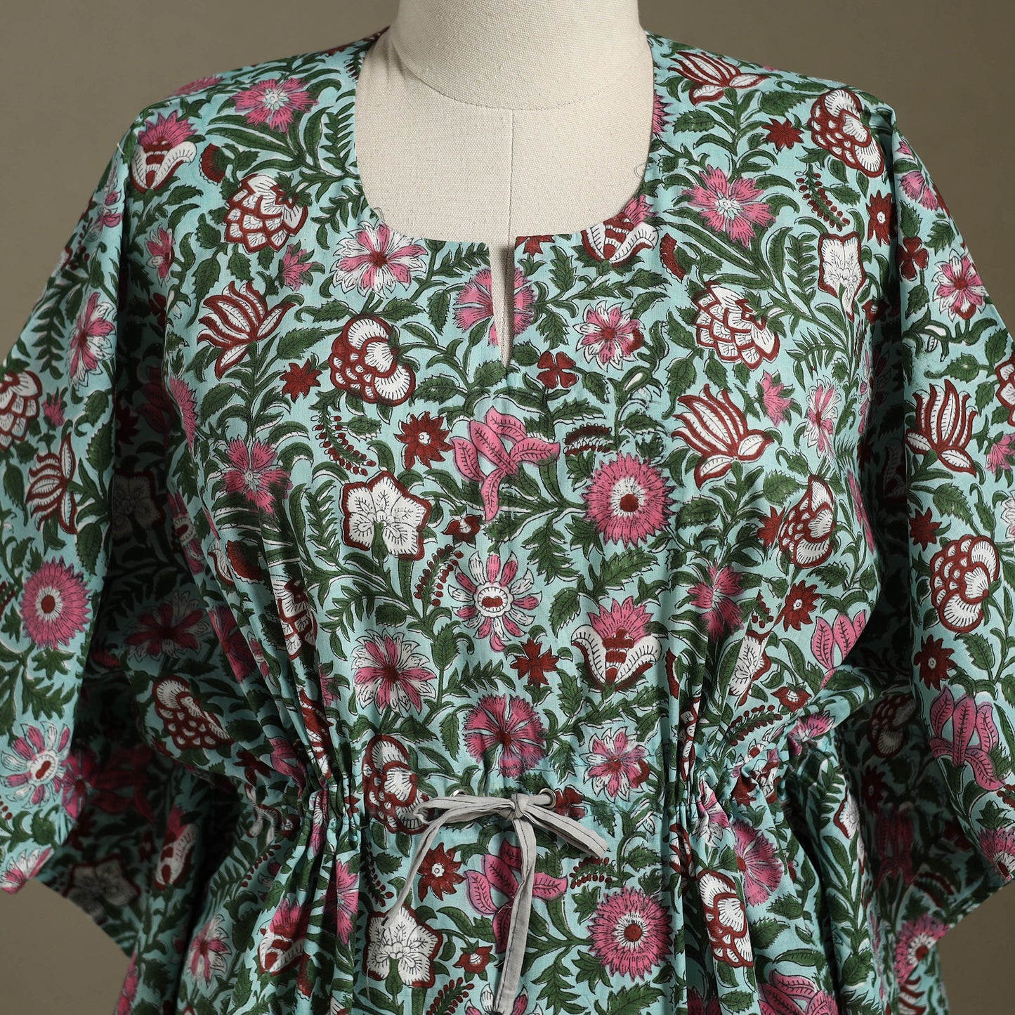 Sanganeri Block Print Cotton Kaftan (Short)