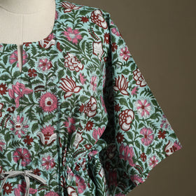Sanganeri Block Print Cotton Kaftan (Short)
