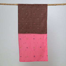 Multicolor - jamdani patchwork cotton stole 15 - handcrafted