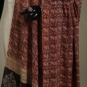 Natural Dyed Block Print Cotton Pedana Kalamkari Dupatta