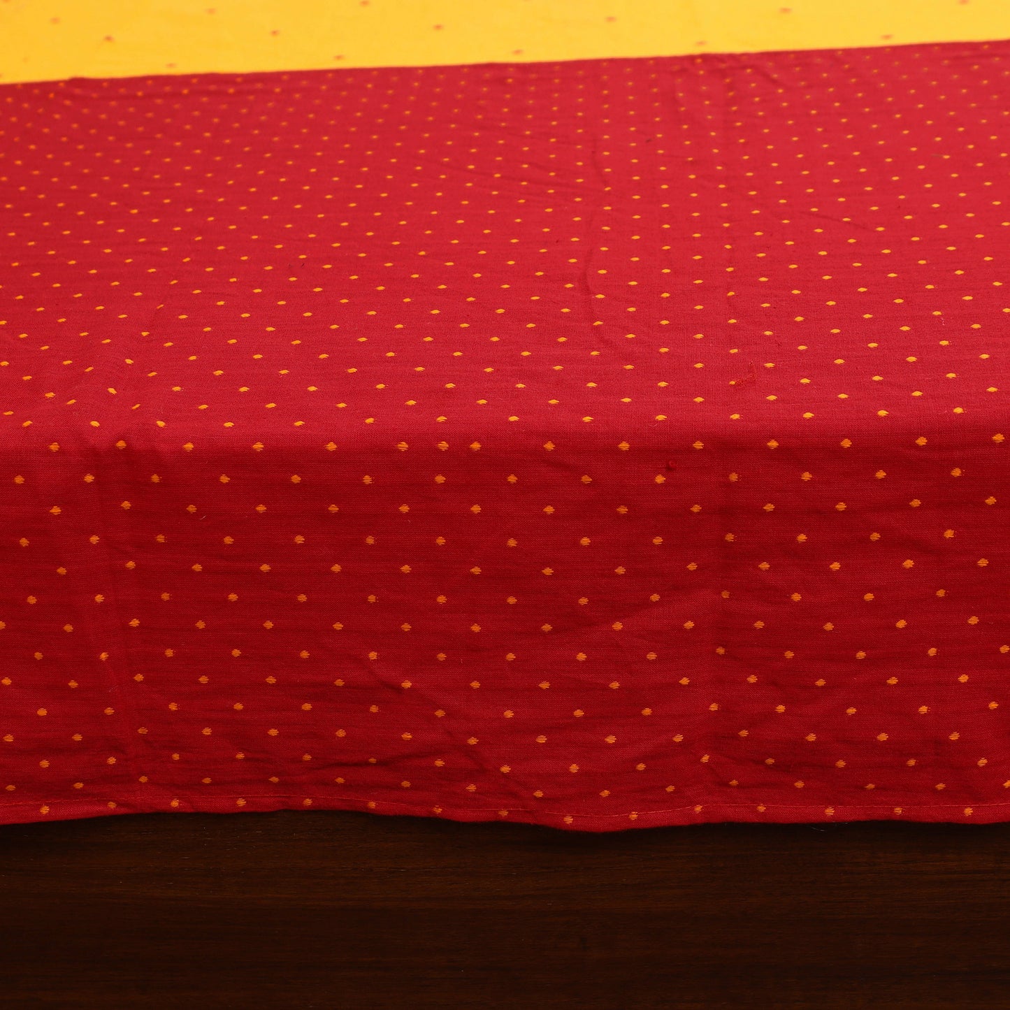 Red - Patchwork Cotton Double Jacquard Bedsheet Set 03