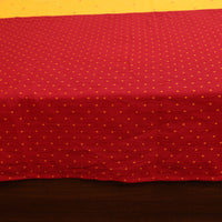 Red - Patchwork Cotton Double Jacquard Bedsheet Set 03