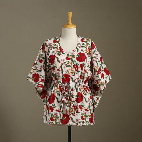 Sanganeri Block Print Cotton Kaftan (Short)