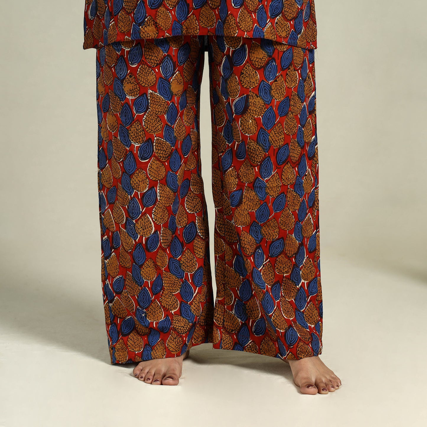 Buy Multicolor Block Print Cotton Bagru Night Suit Set