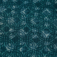 Blue - Pure Wool Handloom Akola Print Fabric 09