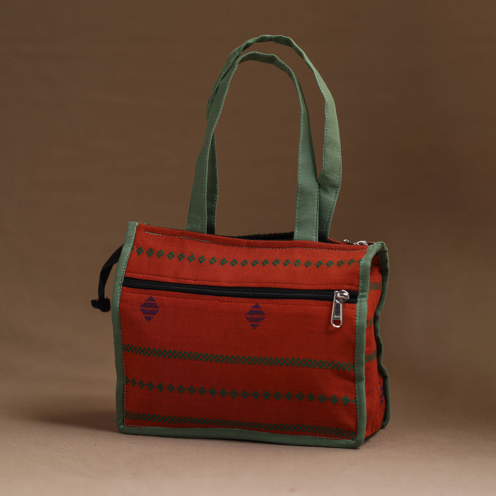 Orange - Handcrafted Cotton Hand Bag 02