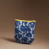 Blue - Handmade Quilted Cotton Utility Pouch 88