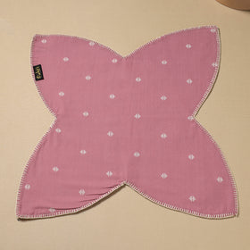  Pink Hand Embroidered Cotton Roti Napkin