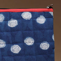 Blue - Handmade Quilted Cotton Utility Pouch 89