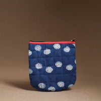 Blue - Handmade Quilted Cotton Utility Pouch 89