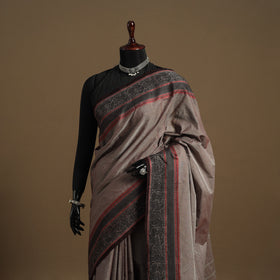 Grey Kandangi Chettinad Cotton Saree with Border