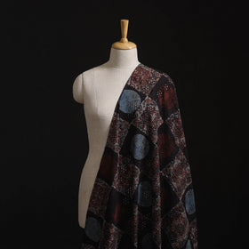 Natural Dyed Ajrakh Hand Block Print Cotton Hakoba Fabric 97