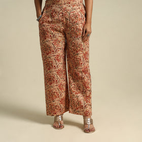  Multicolor Pedana Block Print Cotton Kalamkari Palazzo