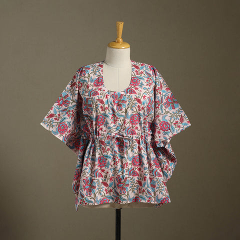 Sanganeri Block Print Cotton Kaftan (Short)