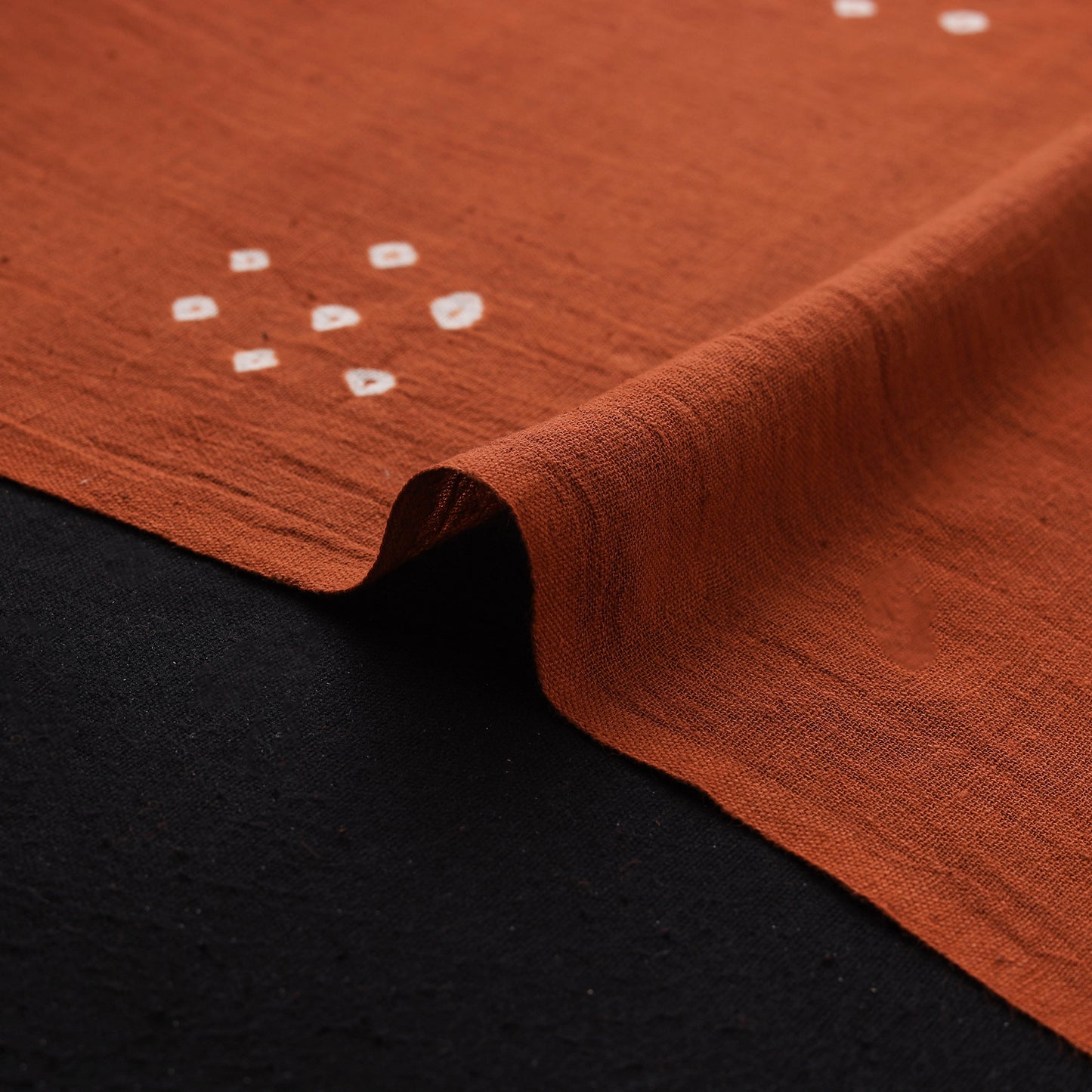 Kutch Organic Kala Cotton Pure Handwoven Bandhani Fabric 17