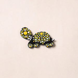 Multicolor - Tortoise Handpainted Mandala Art Wooden Fridge Magnet 28