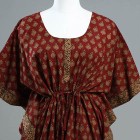  Bagh Block Printed Cotton Kaftan with Tie-Up Waist 