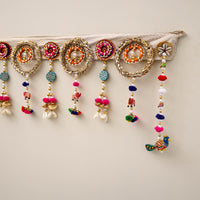 Diwali Decor Handmade Gota & Bead Work Toran 26