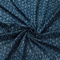 Blue - Pure Wool Handloom Akola Print Fabric 10