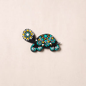 Multicolor - Tortoise Handpainted Mandala Art Wooden Fridge Magnet 30