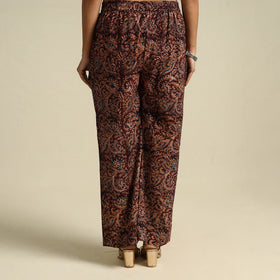  Maroon Pedana Block Print Cotton Kalamkari Palazzo