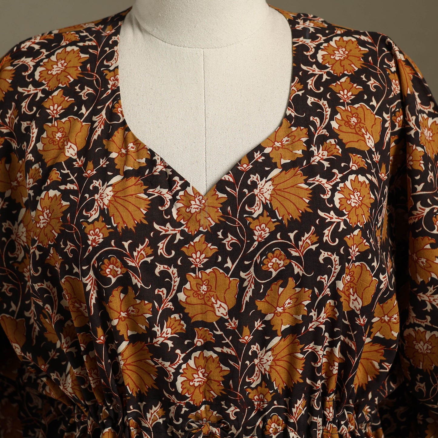 Sanganeri Block Print Cotton Kaftan (Short)