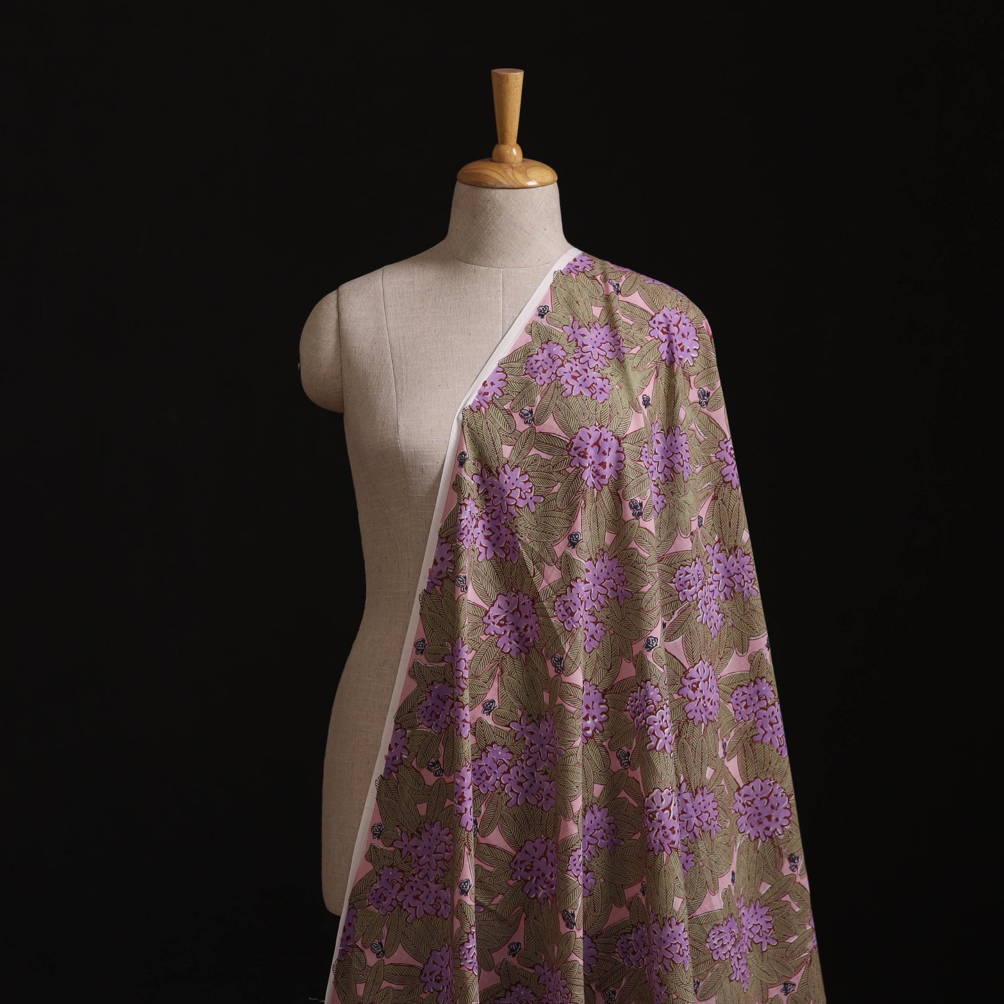 Rasa Lobhi Champa Motif Floral Hand Block Printed Cotton Fabric 11
