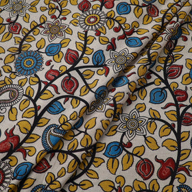 Buy Multicolor Cotton Kalamkari Print Fabric