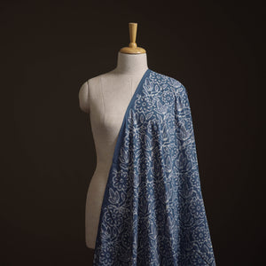 Blue - Bagru Dabu Hand Block Print Natural Dyed Cotton Fabric 57