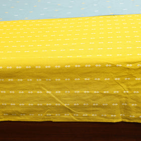 Yellow - patchwork cotton double jacquard bedsheet set 05