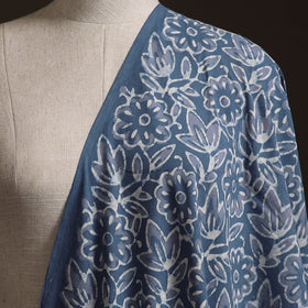 Blue - Bagru Dabu Hand Block Print Natural Dyed Cotton Fabric 57