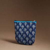 Blue - Handmade Quilted Cotton Utility Pouch 94