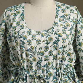 Sanganeri Block Print Cotton Kaftan (Short) 