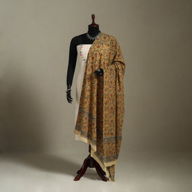Natural Dyed Block Print Cotton Pedana Kalamkari Dupatta