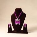 Purple German Silver Fabart Necklace Set