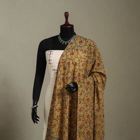Natural Dyed Block Print Cotton Pedana Kalamkari Dupatta