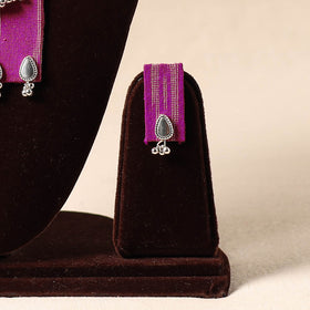 Purple German Silver Fabart Necklace Set