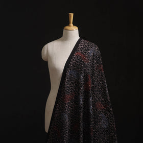 Natural Dyed Ajrakh Hand Block Print Cotton Hakoba Fabric 109