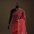 Red Kota Doria Cotton Hand Batik Print Saree
