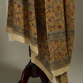 Natural Dyed Block Print Cotton Pedana Kalamkari Dupatta