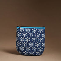 Blue - Handmade Quilted Cotton Utility Pouch 95