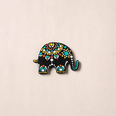 Handpainted Mandala Art Wooden Fridge Magnet 36