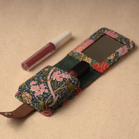 Floral Printed Handcrafted Lipstick Case With Mirror (4 x 3 in) 17