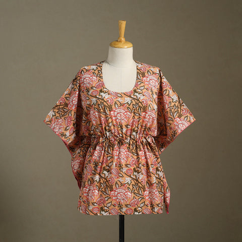 Sanganeri Block Print Cotton Kaftan (Short)