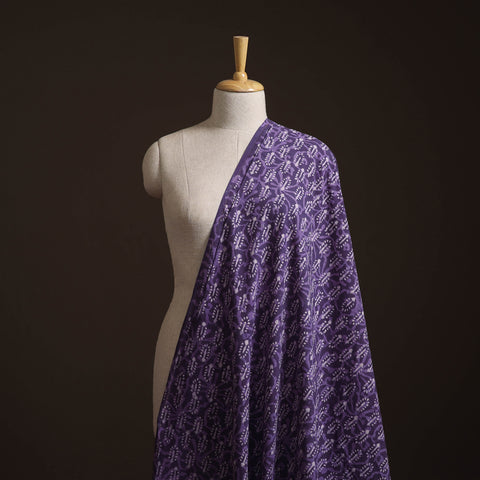 Purple - Bagru Dabu Hand Block Print Natural Dyed Cotton Fabric 60