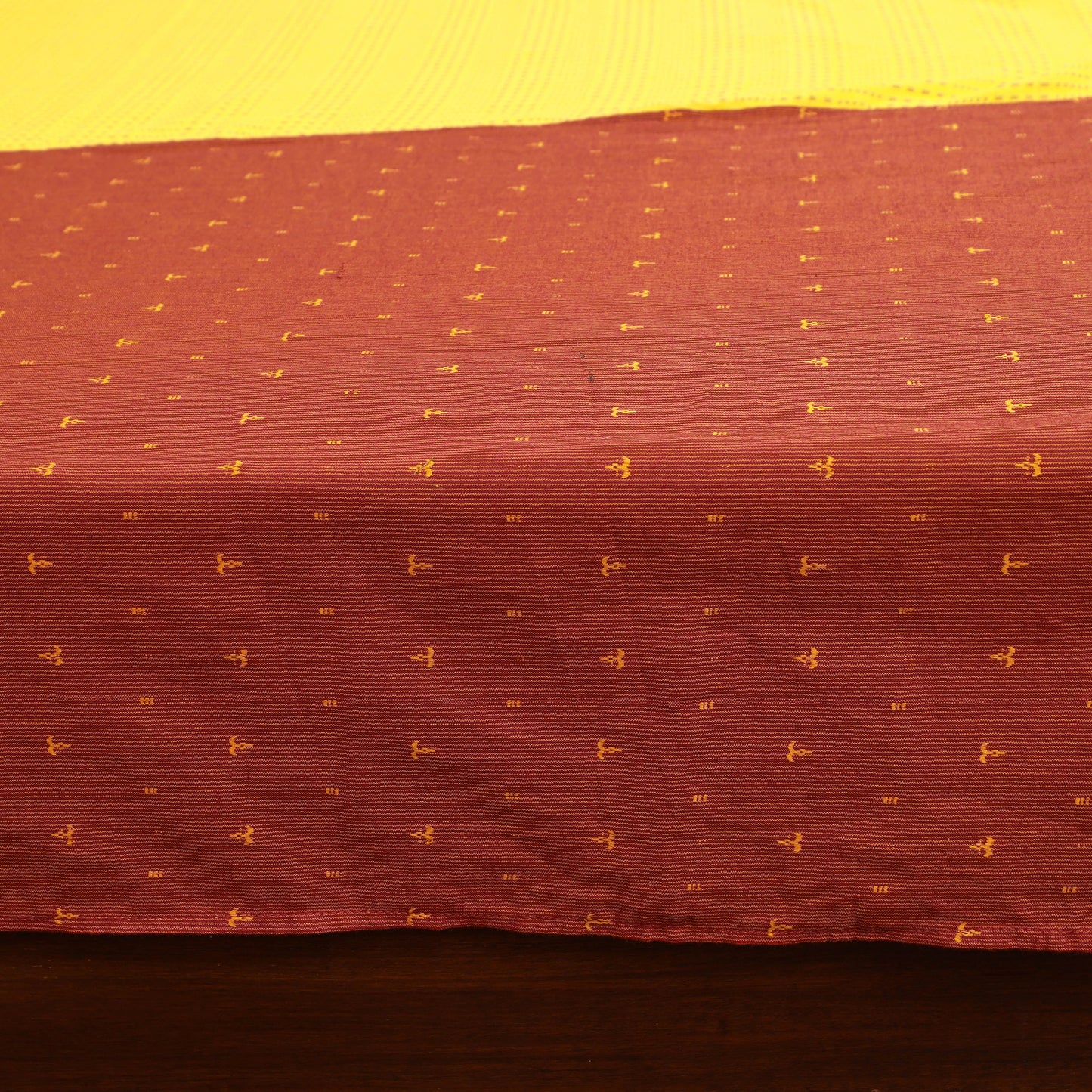 Orange - Patchwork Cotton Double Jacquard Bedsheet Set 07