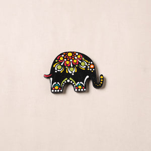 Multicolor - Elephant Handpainted Mandala Art Wooden Fridge Magnet 38